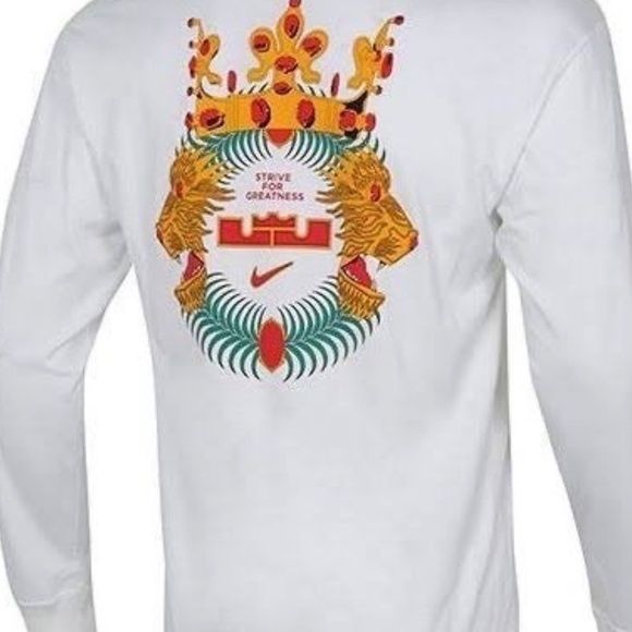 Nike LeBron Strive For Greatness Lion LS T-Shirt NEW Sz Large - Picture 3 of 5